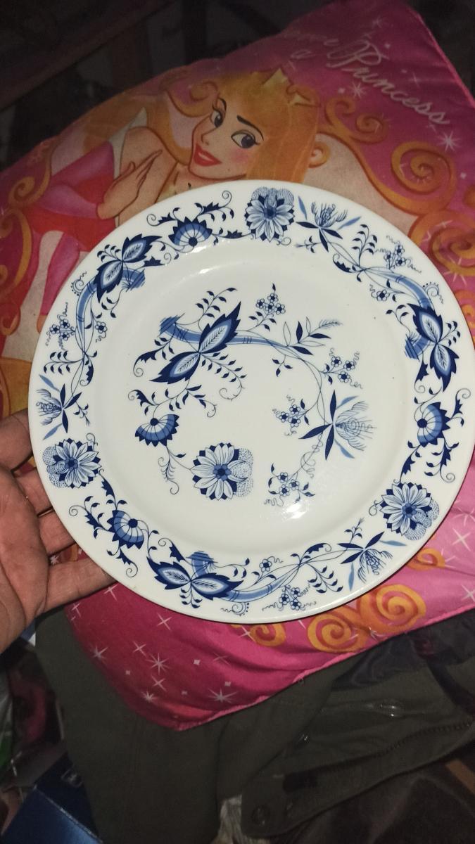 talíř cibulák - Starožitné porcelánové talíře