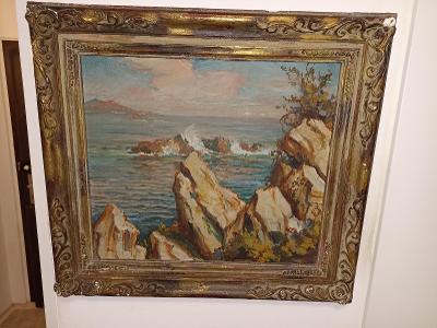 galerijní obraz mořská skaliska