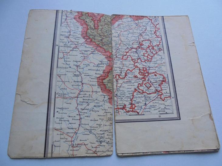STARÁ BROŽURA - MAPA KRÁLOVSTVÍ ČESKÉHO z DOBY R-U - Staré mapy a veduty