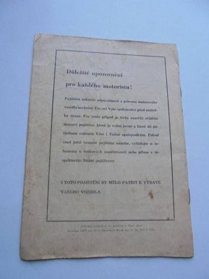 BROŽURA - OTÁZKY a ODPOVĚDI Z PRAVIDEL SILNIČNÍHO PROVOZU - 1955 - Motoristická literatura