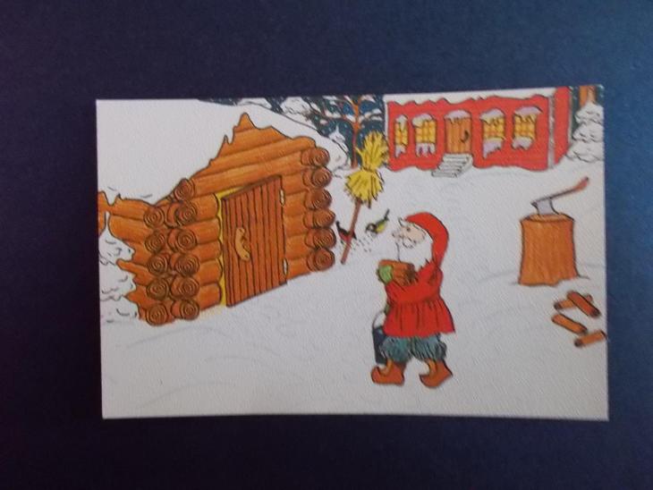 Pohlednice  přání Vánoce Santa Klaus Finsko - Pohlednice