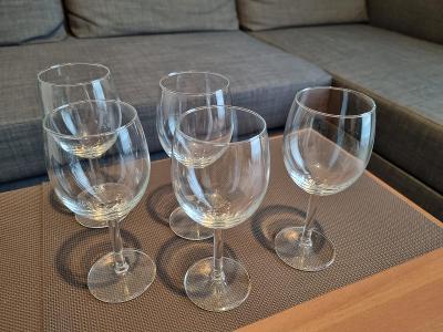Sklenice na víno 5 kusů