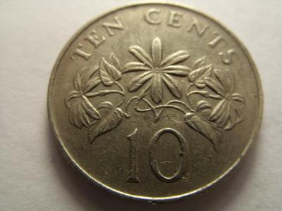 Singapur, 10 cents z roku 1987