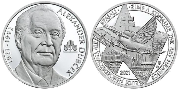 Sada Au + Ag medaili číslo 62 ALEXANDER DUBČEK - 100.výročie narodenia - Numismatika