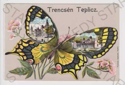 Slovensko - Trenčianské Teplice - koláž motýl - lá