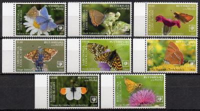 Rarotonga-Motýli 2020**  Mi.168-175 / 160 €