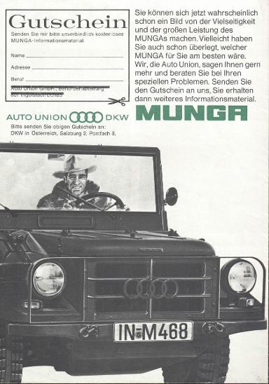 Audi - Auto Unio DKW, Munga - Motoristická literatura
