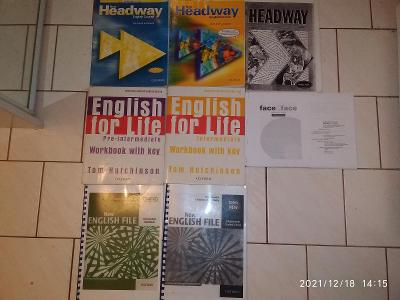 Angličtina učebnice Headway, English for life, English file