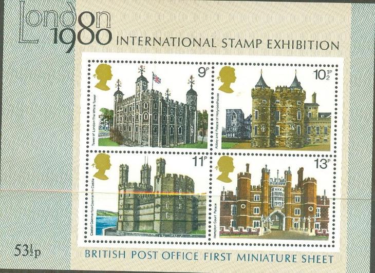 Velká Británie, 1980, BL 1, Mezinárodní výstava známek, neražený