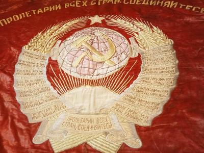 Vlajka SSSR (prapor, Lenin, Proletáři...)