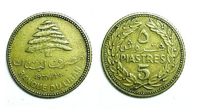 Libanon 5 Piastres 1970