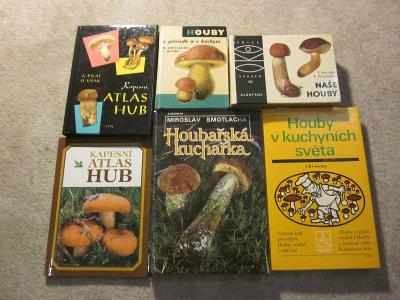 6 knih o houbách (atlasy, kuchařky,…)