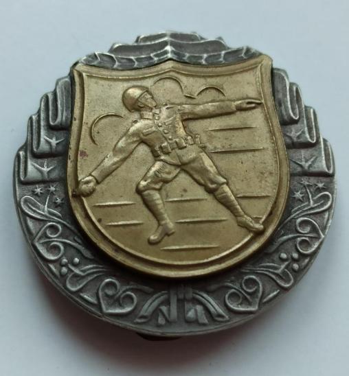 Odznak pro vrhače granátů a granátníky, období  1938-39, 100% původní  - První republika vojenské sběratelské předměty