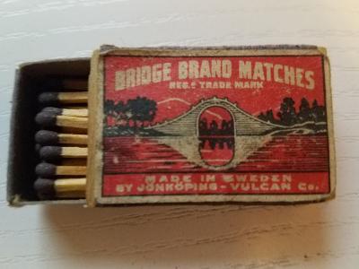 Staré zápalky Bridge Brand Matches - Sweden