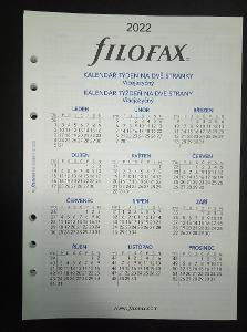 Filofax kalendář 2022 týden/2 strany