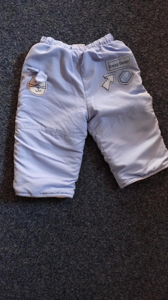 zimné chlapčenské nohavice pre bábätko 68 veľ, po jednom dieťati, pekný st - Oblečenie pre deti