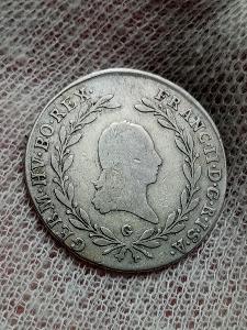 20 krejcar František II 1804 G pěkná a vzácnější mince