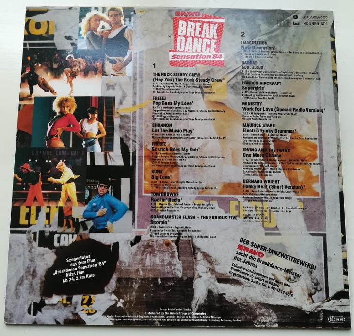 LP BRAVO BREAK DANCE SENSATION'84/EX++, TOP STAV, 1984