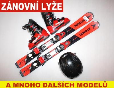 Dětské lyže ATOMIC 100cm +boty Dalbello 34EU +helma
