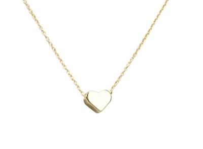 Dámský náhrdelník se srdcem ze žlutého zlata řetízek s přívěskem