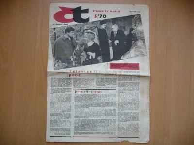 Časopis - Týdeník Československé televize - číslo 5. z roku 1970