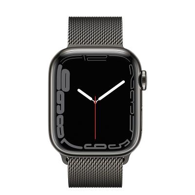 Apple Watch 7 (GPS+Cellular, Pouzdro z grafitově šedé nerezové oceli)