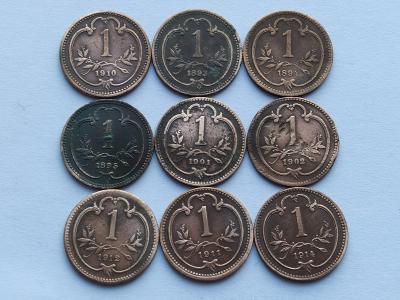 Konvolut mincí 9 ks R-U vzácné kousky !!!