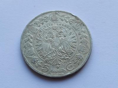 mince rakousko-uhersko 5 Koruna 1900 stříbro, vzácná a hledaná!!!