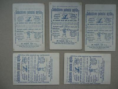 Schichtovo  patentní mýdlo - pět kartiček