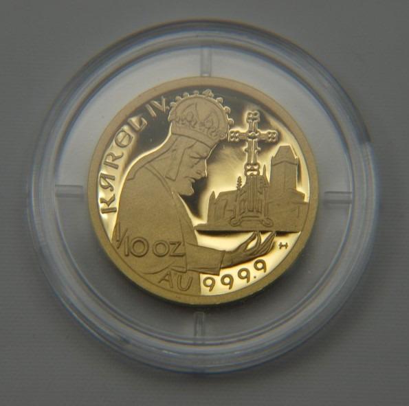 MINCE ČNB 1000 Kč KAREL IV. - KARLŠTEJN PROOF 1999 - Zlaté mince a dukáty - numismatika