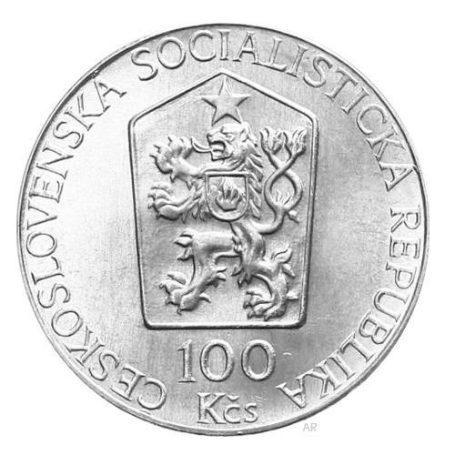 Stříbrná mince 100 Kčs 17. listopad 50. výročí 1989,Perfektní stav!