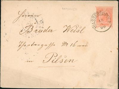 13B1348 Dopis Nemanice - Bří Weisl Plzeň, r. 1900