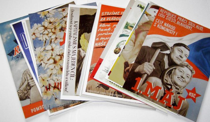 18 x KSČ origo reprint plakátů z výstavy 2005 ,stav perfekt - Reprinty, kopie a fotokopie pohlednic