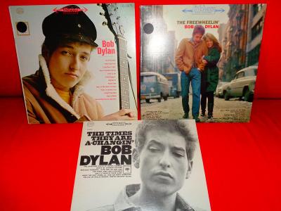 3x Bob Dylan - The Freewheelin, The Times..., B. Dylan.. vše TOP Can