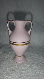Růžový porcelán mini miniatura vázička amfora  originál