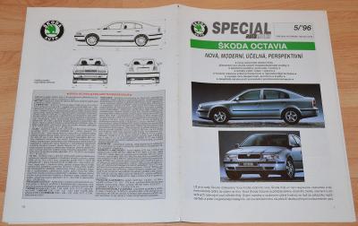ŠKODA OCTAVIA - PROSPEKT SPECIÁL AUTOMOBIL 3/1996, FORMÁT A4