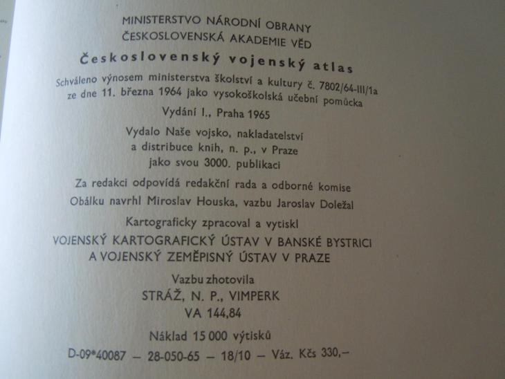 Československý vojenský atlas 1965 !!!