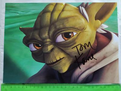 Autogram podpis Kane Tom (hlas Yoda -Star Wars -Válka klonů)