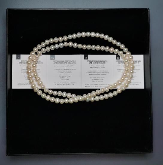 Perlovy náhrdelník 60cm, 5-6mm. PC: 2400 Kč. (KU0478) - Šperky a hodinky