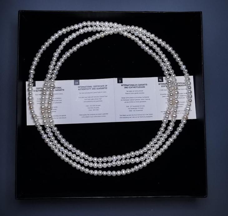 Perlovy náhrdelník 120cm, 4-5mm. PC: 1950 Kč. (KS3342) - Šperky a hodinky