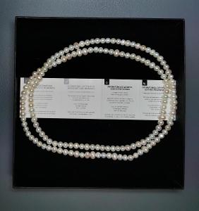 Perlovy náhrdelník 80cm, 5-6mm. PC: 2700 Kč. (KS3467)