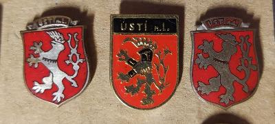 P115 Odznak Ústí nad Labem  3ks
