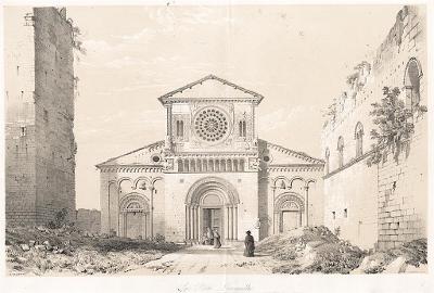 Tuscania San Pietro, Moore, litografie, 1843