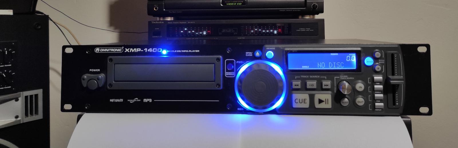 CD OMNITRONIC XMP-1400 / CD-MP3 player - pro DJe - pěkný stav, funkční