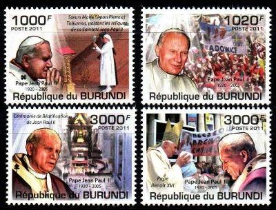 ** BURUNDI 2011: Série papež JAN PAVEL II., kat. 9,50 Mi€