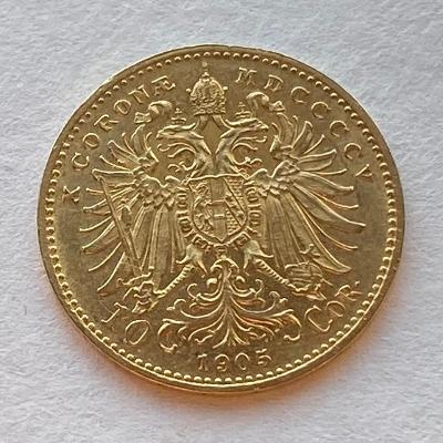 Rakousko Uhersko FJI. zlatá 10 koruna 1905 bz sbírkový stav!!