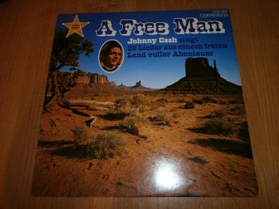 LP JOHNNY CASH : A Free Man /CBS,Germany/