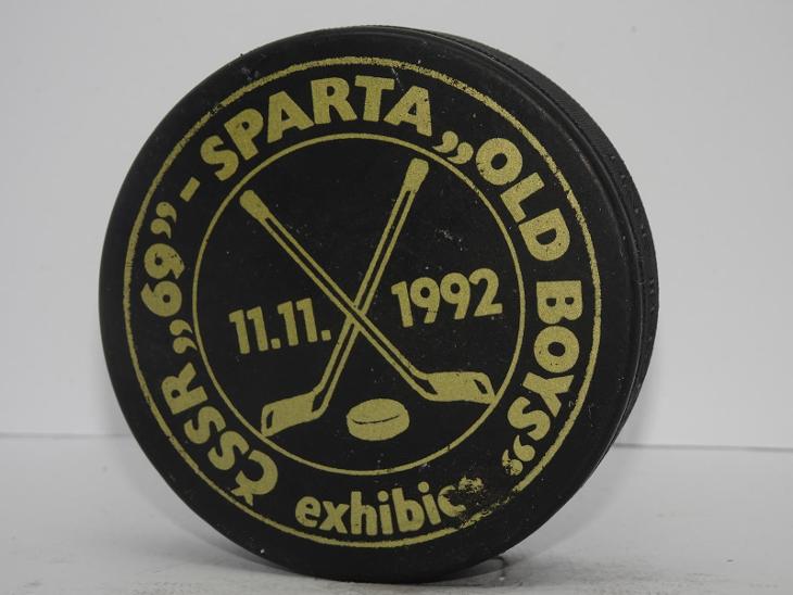 SPARTA PRAHA OLD BOYS - ČSSR 1969 hokejový puk OSLAVA JAN HAVEL "50" - Puky