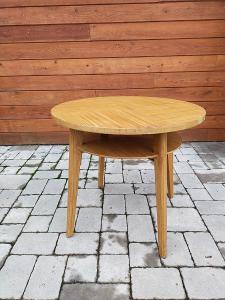 starý dřevěný fládrovaný stolek - doprava ZDARMA