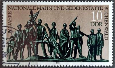 DDR: MiNr.3197 Memorial at Buchenwald 10pf, 30th Anniversary 1988